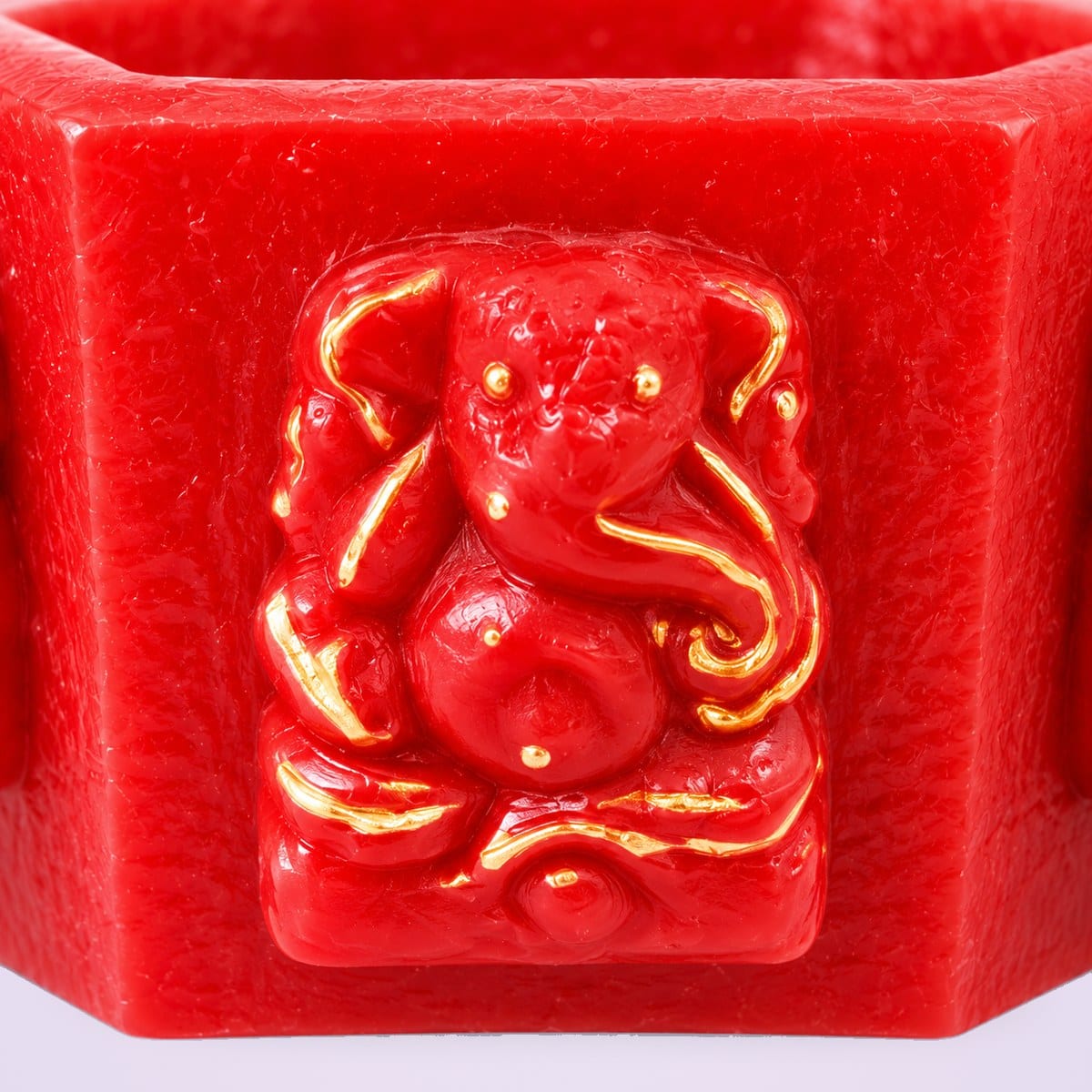 Close-up of a Ganesha relief panel