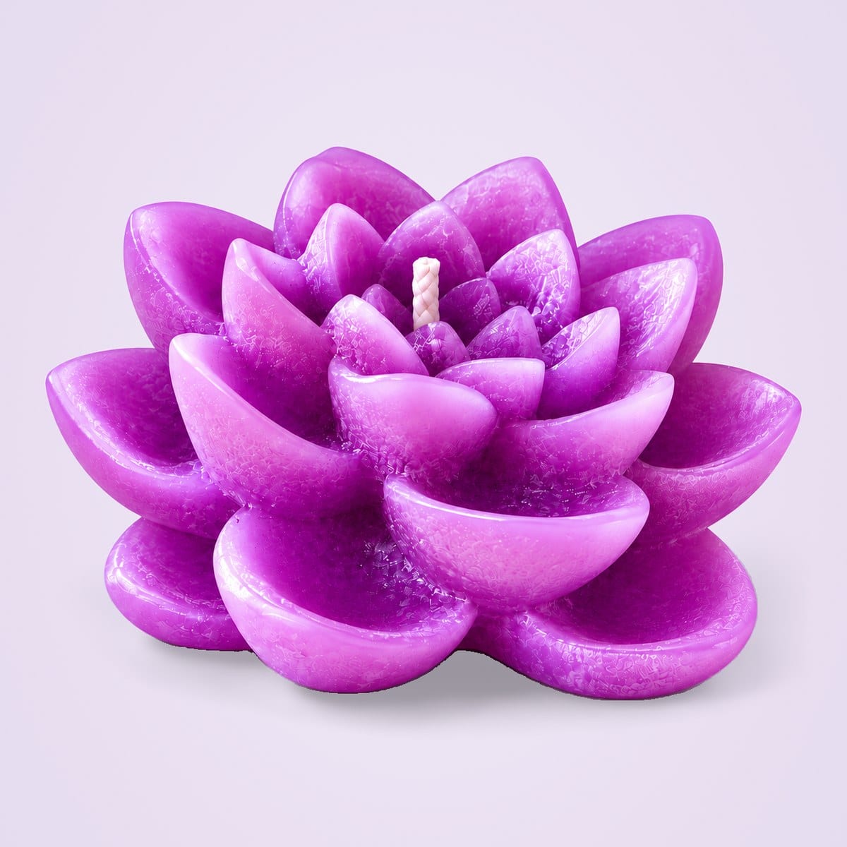 Lavender lotus candle