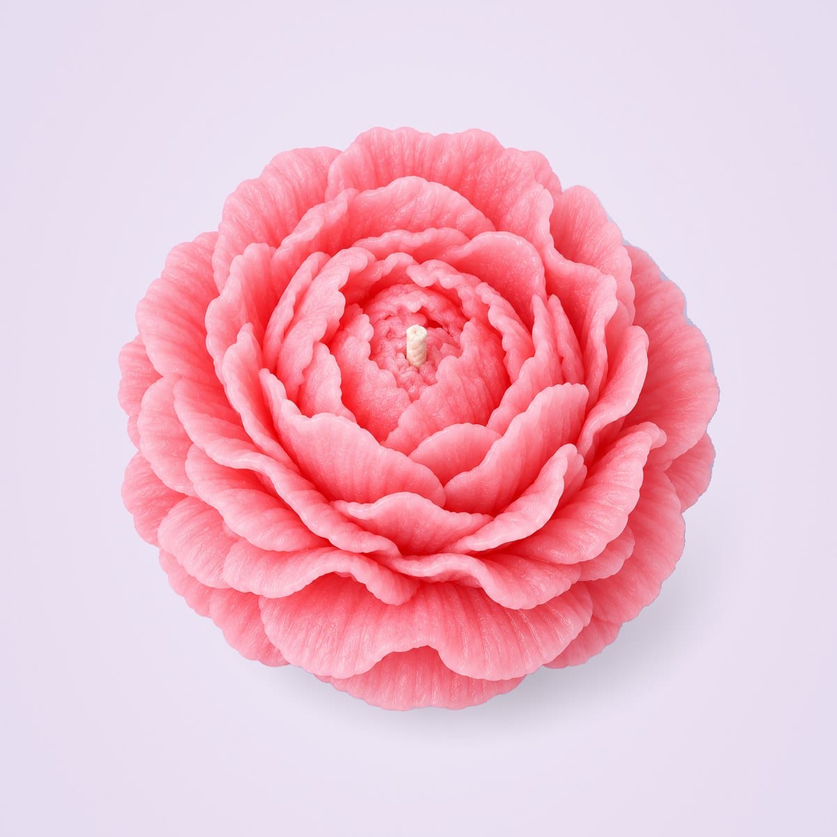 Peony candle from above